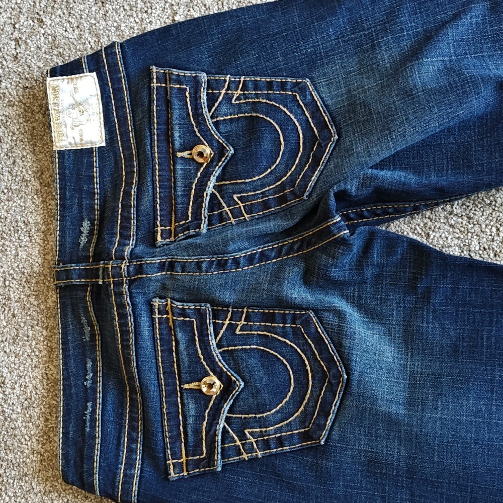 True Religion Jeans Med Lovest Disco Billy Blue Sz 29 - Picture 7 of 8